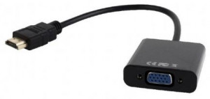 Adaptor Video HDMI (T) la VGA (M), 15 cm — Nou