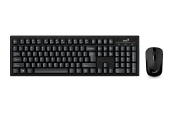 Kit wireless tastatura si mouse Genius KM-8101, taste numerice, negru — Nou