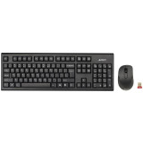 Kit tastatura + mouse A4tech 7100N, wireless, negru — Nou
