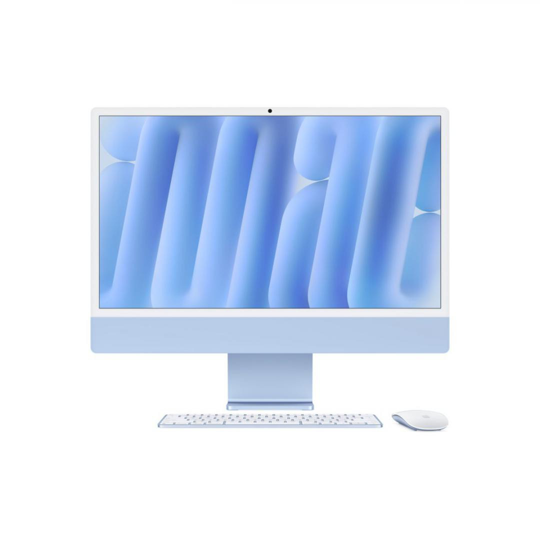 Apple iMAC 24" Retina 4.5k/ Apple M4 (CPU 8-core, GPU 8-core, Neural Engine16-core)/16GB/256GB - Blue - INT KB (2024) - imaginea 1