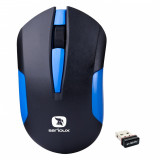Mouse Serioux wireless, Drago 300, 1000dpi, albastru, baterie AAinclusa, receptor nano, blister, USB — Nou