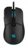 Mouse gaming Serioux Kayel, Senzor Sunplus 199, 800-6400 DPI, switch HUANO, pana la 20 milioane de click-uri, 7 Butoane, 6 moduri de iluminare RGB, cablu USB 1.5M, plug and play, compatibil cu Windows 2000/XP/9X/VISTA/7/8/10 — Nou