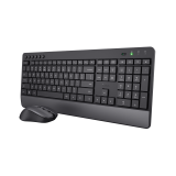 Kit Wireless tastatura si mouse TRUST Trezo, taste numerice, negru — Nou