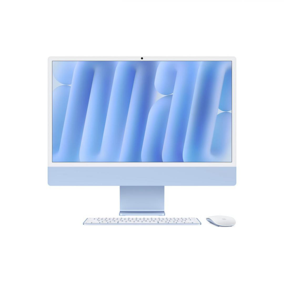 Apple iMAC 24" Retina 4.5k/ Apple M4 (CPU 10-core, GPU 10-core, Neural Engine16-core)/16GB/512GB - Blue - INT KB (2024) - imaginea 1