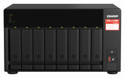 NAS QNAP 873A 8-Bay, CPU AMD Ryzen V1000 series V1500B 4C/8T 2.2GHz, RAM 8GB (1x 8GB) DDR4 (2 x SODIMM slots, max. 64GB, suport optional ECC RAM), 8x 2.5/3.5 SATA 6Gbps, 2x M.2 2280 NVMe PCIe Gen3 x1 HDD (neincluse), LAN: 2 x 2.5GbE (optional port 10GbE prin placa PCIe), tower, single PSU, 250W — Nou