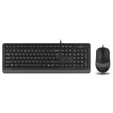Kit Wired tastatura si mouse A4Tech Fstyler F1010, taste numerice, Negru — Nou