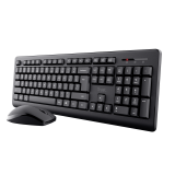 Kit Wireless tastatura si mouse TRUST Primo, taste numerice, Negru — Nou