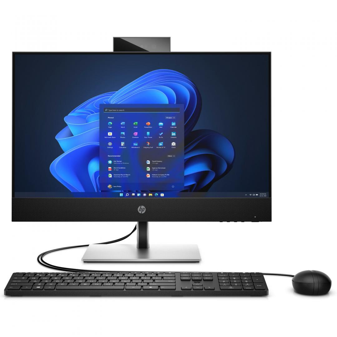 All-in-One Business HP ProOne 440 G9 cu procesor Intel Core i7 14700T pana la 5.2 GHz, 24 inch, FHD, 16 GB, Intel UHD 770, FreeDos, Black, 1 an Garantie - imaginea 1