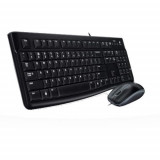 Kit Wired tastatura si mouse Logitech Desktop MK120, taste numerice, Negru — Nou