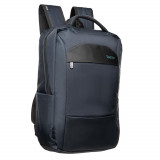 Rucsac Spacer pentru notebook de max. 15.6″, 1 compartiment, buzunar frontal x 2, buzunar lateral x 2, waterproof, poliester, albastru - imaginea 1