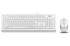 Kit Wired tastatura si mouse A4TECH Fstyler FM10+FK10, Alb — Nou