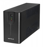 UPS Serioux Line Interactive 1200LI, Led, capacitate 1200VA/720W, 4 prize Schuko, baterie 12 V / 7.0 Ah × 2, timp mediu de functionare pe baterii 10 min - 50% sarcina, management USB/RJ45, software inclus, 2 Ani Garantie