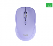 Mouse Wireless Trust Yvi+, 1600 DPI, Liliac, 1 An Garantie