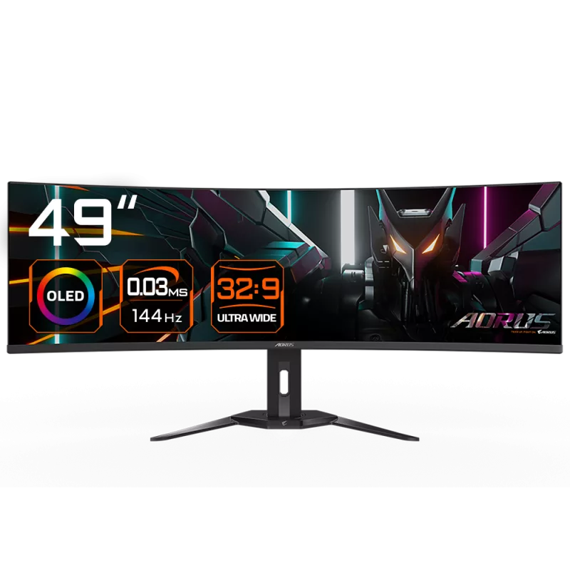 Monitor Consumer GIGABYTE CO49DQ, 49", 5120 x 1440 pixeli, Black, 3 ani Garantie