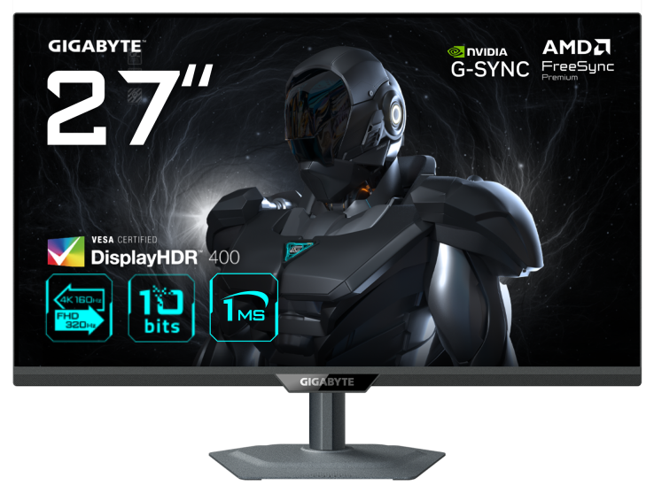 Monitor Gaming Gigabyte G27U, 27", 3840 x 2160 pixeli, Black, 2 ani Garantie