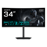 Monitor Gaming GIGABYTE GS34WQCA, 34", 3440 x 1440 pixeli, Black — Nou