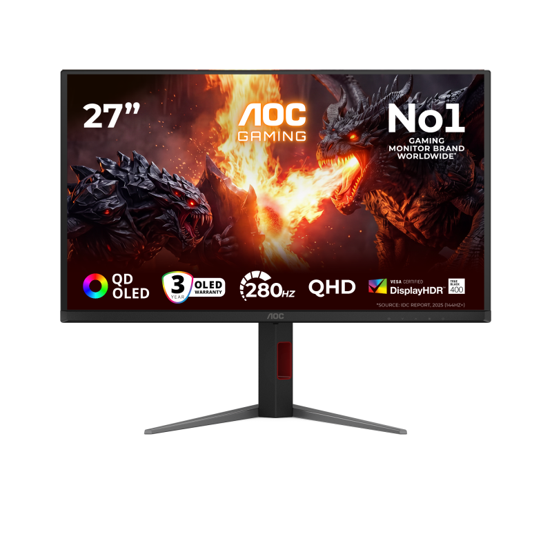Monitor Gaming AOC Q27G4ZD, 26.5", 2560 x 1440 pixeli, Black, 3 ani Garantie - imaginea 1