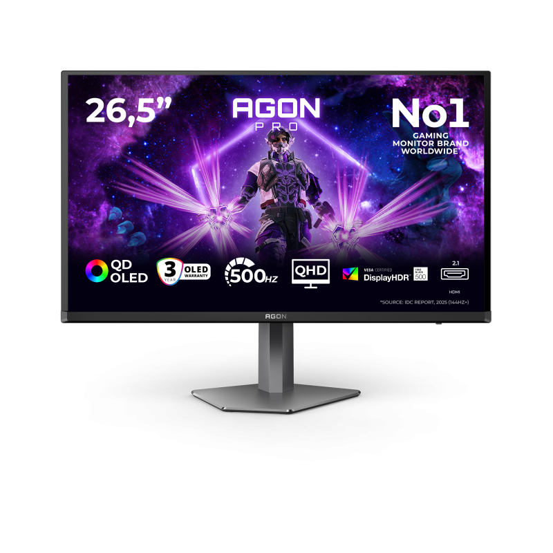 Monitor Gaming AOC AG276QKD2, 26.5", 2560 x 1440 pixeli, Black, Grey, 3 ani Garantie - imaginea 1