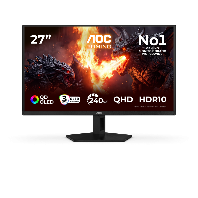 Monitor Gaming AOC Q27G41ZDF, 27", 2560 x 1440 pixeli, Black, 3 ani Garantie - imaginea 1