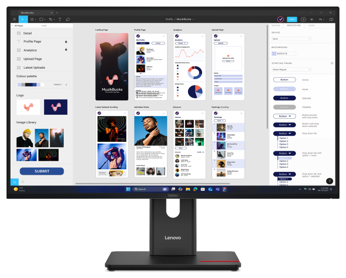 Monitor Consumer Lenovo ThinkVision T32UD-40, 31.5", 3840 x 2160 pixeli, Black, 2 ani Garantie