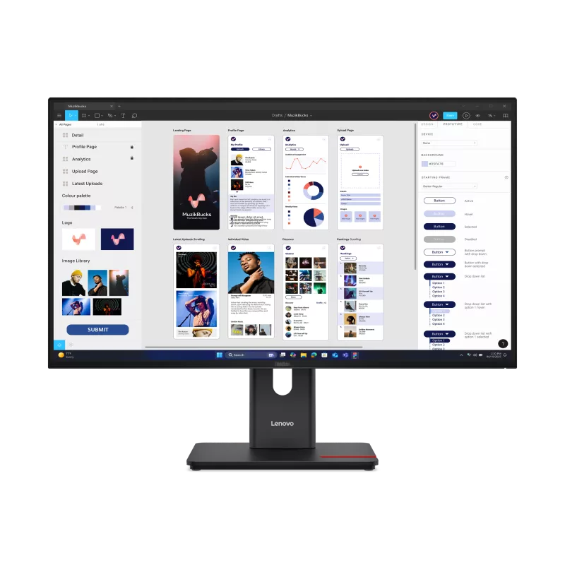 Monitor Consumer Lenovo ThinkVision T32UD-40, 31.5", 3840 x 2160 pixeli, Black, 2 ani Garantie