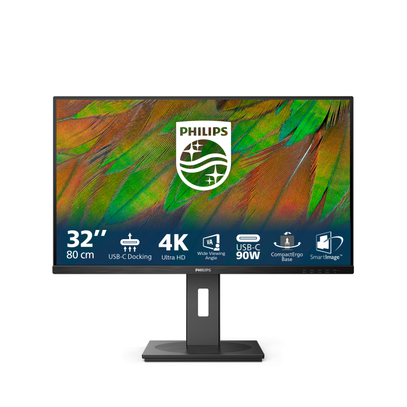 Monitor Commercial Philips 32B1U3900/00, 31.5", 3840 x 2160 pixeli, Black, 3 ani Garantie - imaginea 1