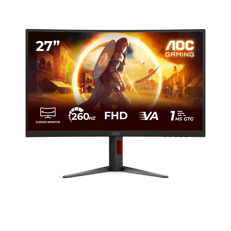 Monitor Gaming AOC C27G4Z2, 27", 1920 x 1080 pixeli, Black, Red, 3 ani Garantie