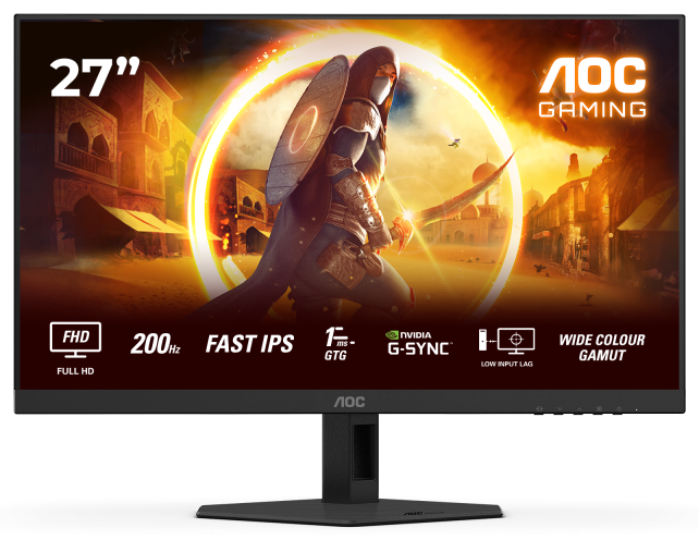 Monitor Gaming AOC 27G4HRE, 27", 1920 x 1080 pixeli, Black, Red, 3 ani Garantie