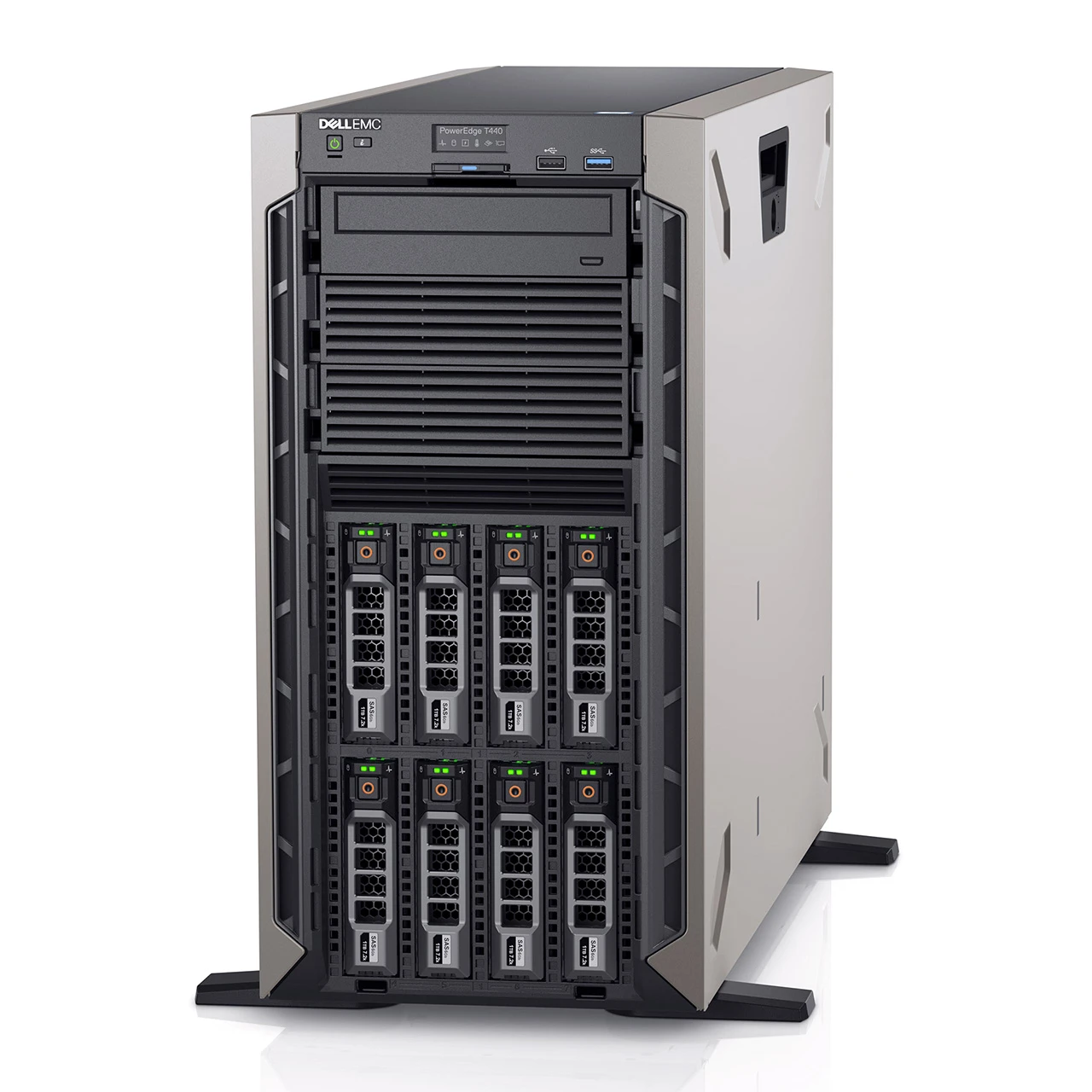 Server Dell PowerEdge T440, 8 Bay 3.5 inch, 2 Procesoare Intel 8 Core Xeon Gold 6134 3.2 GHz up to 3.7 GHz, 64 GB DDR4 ECC, 2 x 480 GB SSD ENTERPRISE; 4 Ani Garantie, Refurbished - imaginea 4