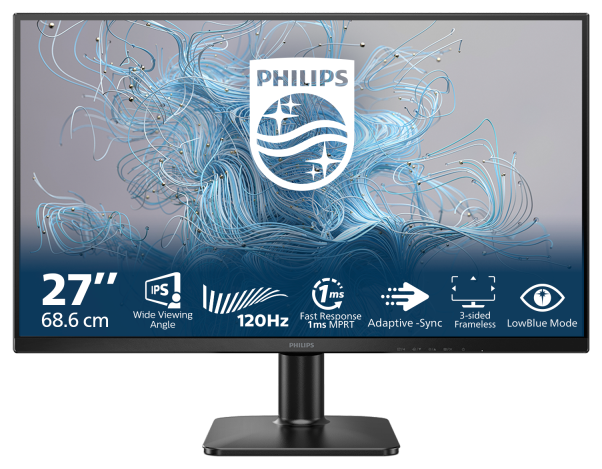 Monitor Consumer Philips 27E2N1110/00, 27", 1920 x 1080 pixeli, Black, 3 ani Garantie