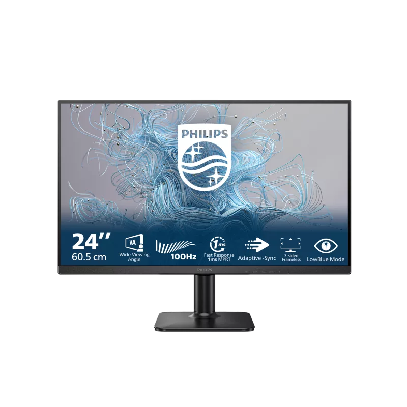 Monitor Consumer Philips 24E2N1100LB/00, 24", 1920 x 1080 pixeli, Black, 3 ani Garantie