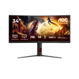 Monitor Gaming AOC CU34G4Z, 34", 3440 x 1440 pixeli, Black, Red, 3 ani Garantie — Nou