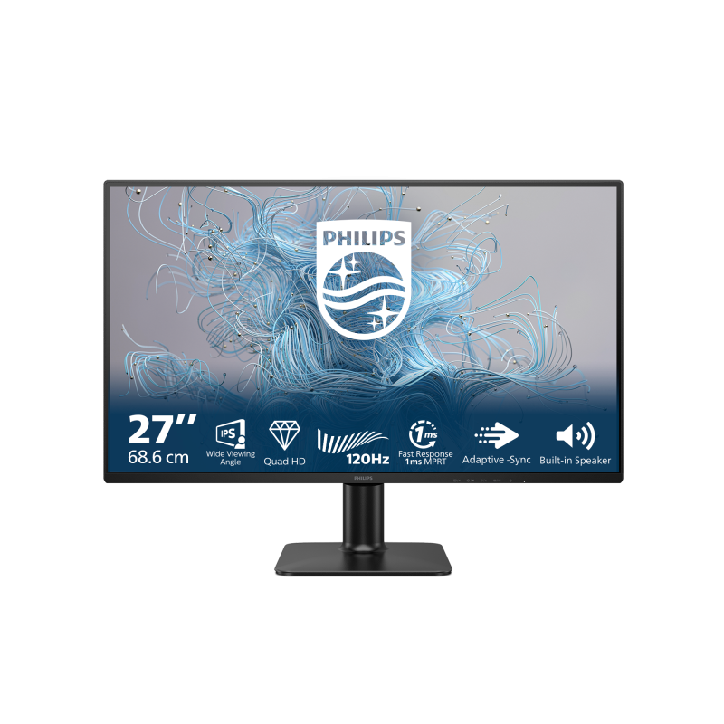 Monitor Consumer Philips 27E2N2500/00, 27", 2560 x 1440 pixeli, Black, 3 ani Garantie - imaginea 1