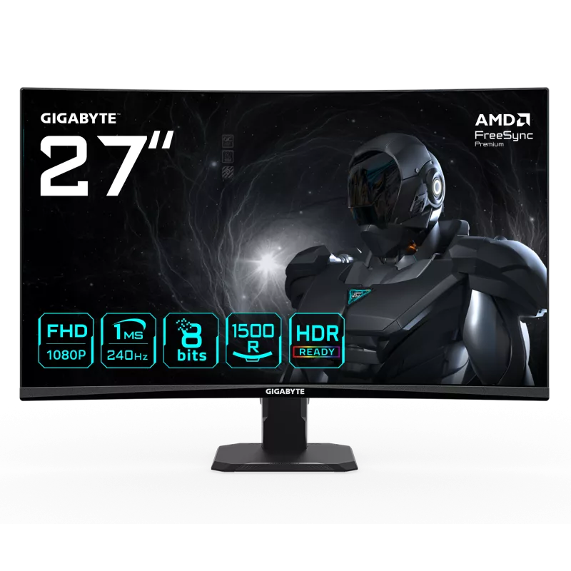 Monitor Gaming GIGABYTE GS27FC2, 27", 1920 x 1080 pixeli, Black, 2 ani Garantie