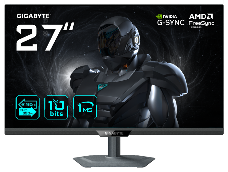 Monitor Consumer Gigabyte G27UP, 27", 3840 x 2160 pixeli, Black, 2 ani Garantie