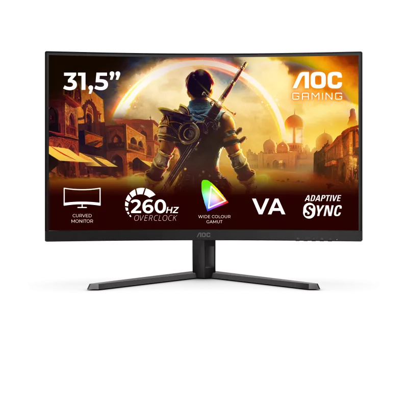 Monitor Gaming AOC C32G42ZE, 31.5", 1920 x 1080 pixeli, Black, Red, 3 ani Garantie