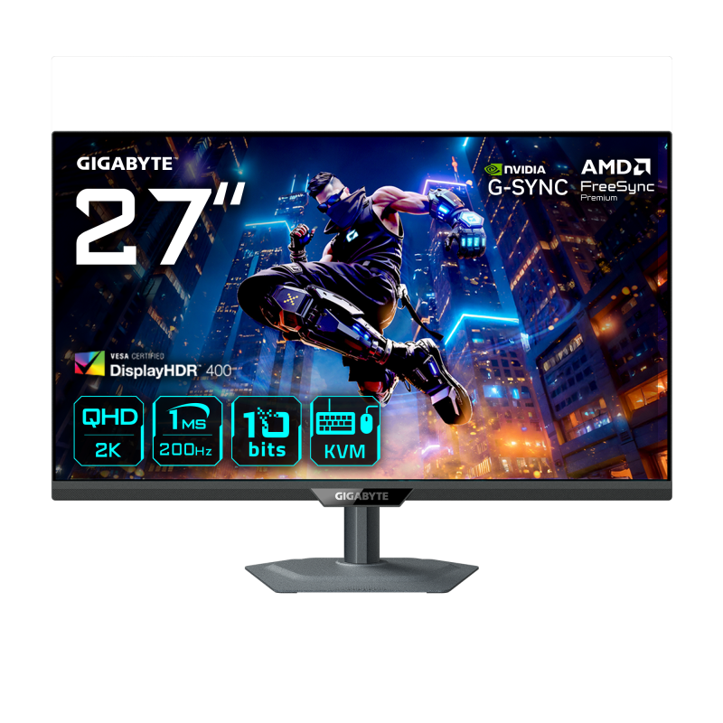Monitor Gaming Gigabyte M27Q2 QD, 27", 2560 x 1440 pixeli, Black, 3 ani Garantie - imaginea 1