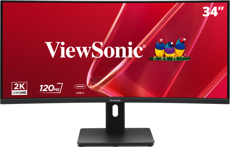 Monitor Consumer ViewSonic VA3420C-2, 34", 3440x1440 pixeli, Black, 2 ani Garantie - imaginea 1