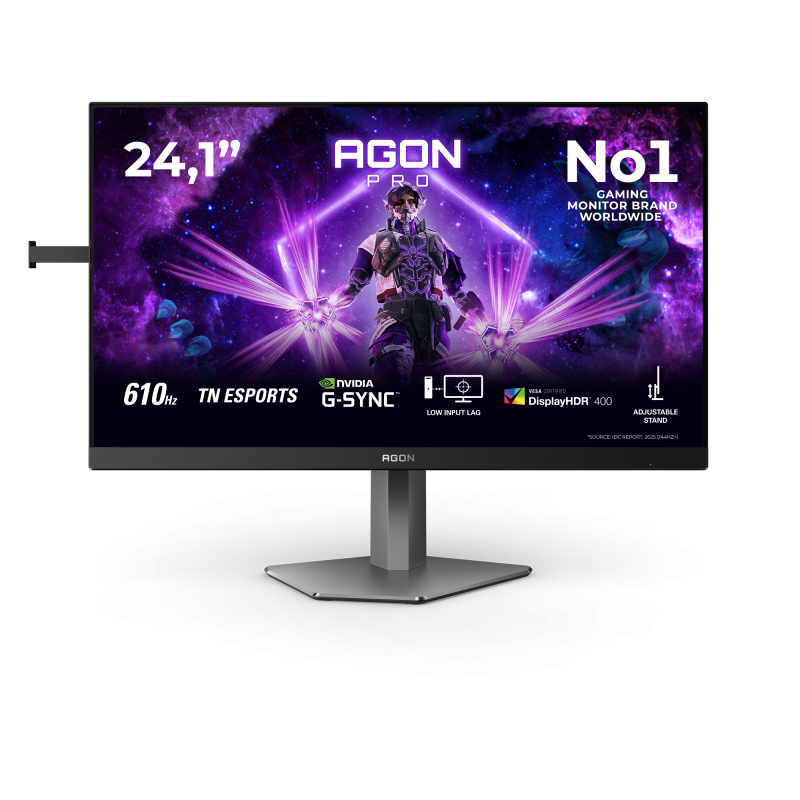 Monitor Gaming AOC AG246FK6, 24.1", 1920 x 1080 pixeli, Black, Grey, 3 ani Garantie - imaginea 1