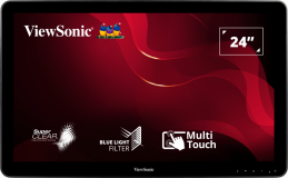 Monitor Consumer ViewSonic TD2430, 24", 1920 x 1080 pixeli, Touchscreen, Black, 3 ani Garantie — Nou