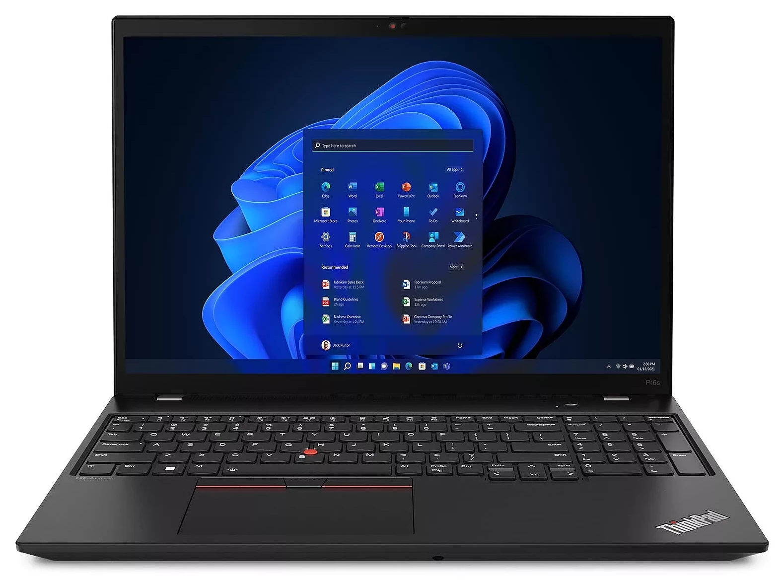 Laptop Lenovo ThinkPad P16s Gen 1, Intel Core i5 1240P 1.7 GHz up to 4.4 GHz, nVidia T550 4 GB GDDR6, Wi-Fi, 4G, Bluetooth, WebCam, Display 16" 1920 by 1200, 16 GB DDR4, 1 TB SSD M.2 NVMe; Fara Windows; 3 Ani Garantie, Premium, Refurbished - imaginea 1