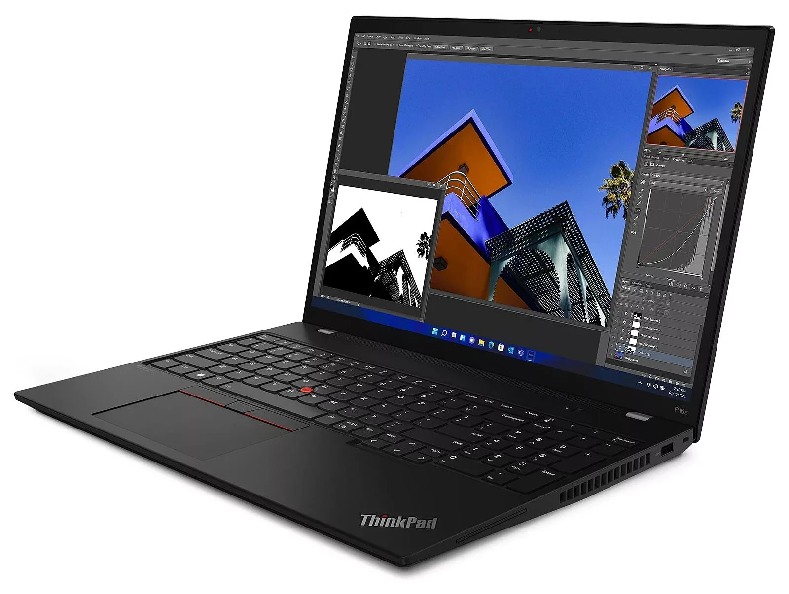 Laptop Lenovo ThinkPad P16s Gen 1, Intel Core i5 1240P 1.7 GHz up to 4.4 GHz, nVidia T550 4 GB GDDR6, Wi-Fi, 4G, Bluetooth, WebCam, Display 16" 1920 by 1200, 16 GB DDR4, 1 TB SSD M.2 NVMe; Fara Windows; 3 Ani Garantie, Premium, Refurbished - imaginea 5