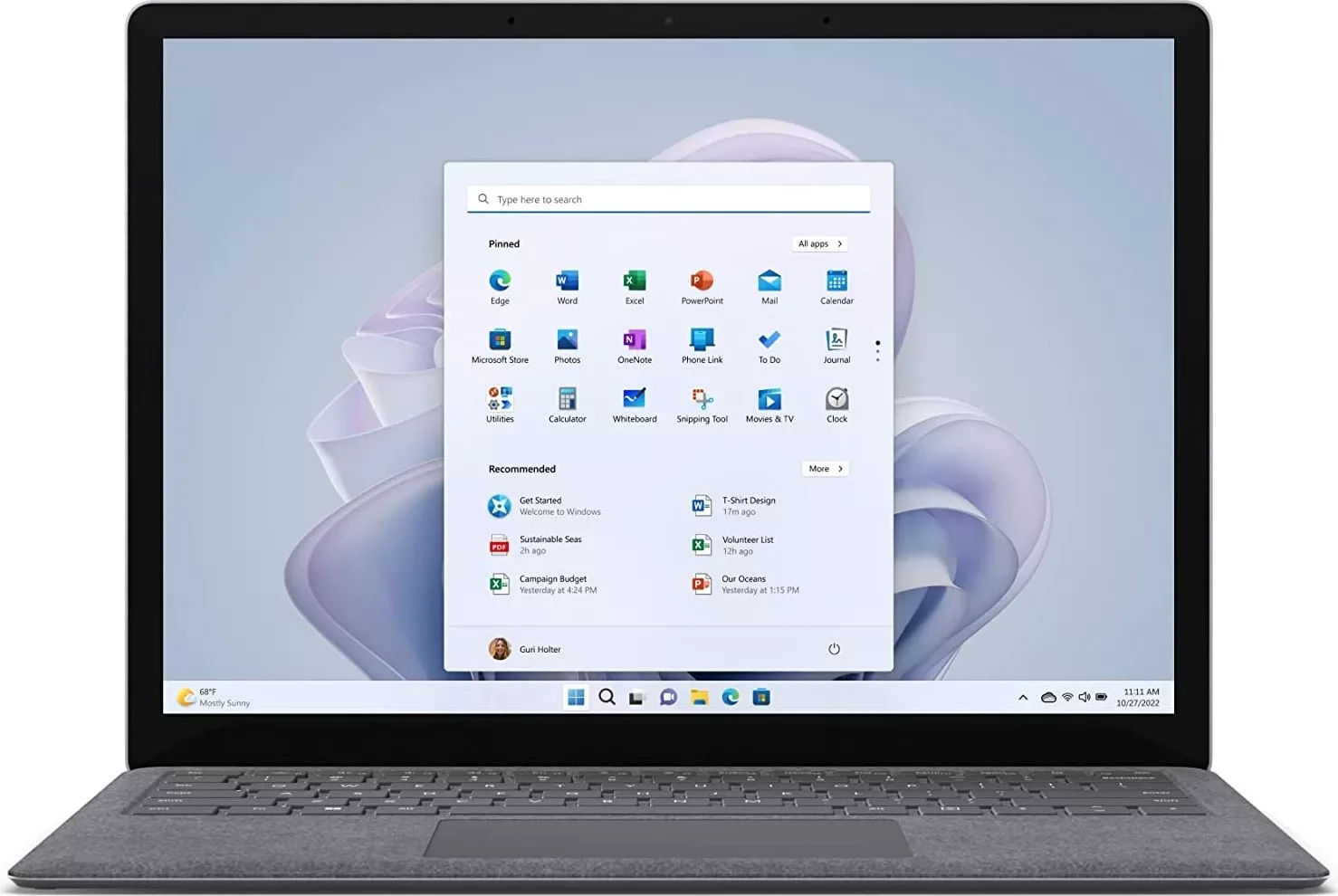 Laptop Microsoft Surface 5, Intel Core i5 1245U 1.6 GHz up to 4.4 GHz, Intel Iris Xe Graphics, Tastatura QWERTY US, Wi-Fi, Bluetooth, WebCam, Display 13.5" 2256 by 1504 Touchscreen, 16 GB LPDDR5, 256 GB SSD M.2 NVMe, Windows 11 Pro, 3 Ani Garantie - imaginea 1