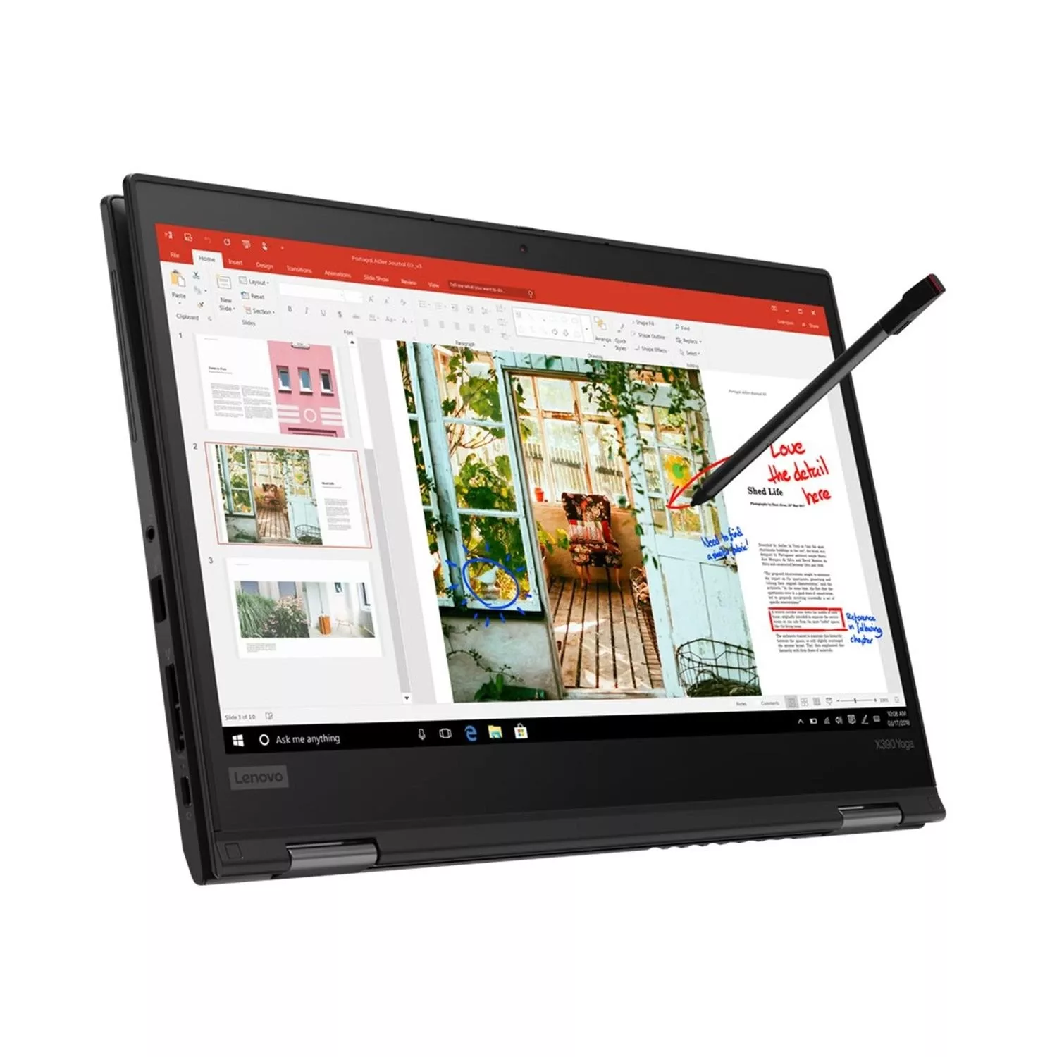 Laptop 2 in 1 Lenovo ThinkPad X390 Yoga, Intel Core i5 8365U 1.6 GHz up to 4.1 GHz, Intel UHD Graphics, Wi-Fi, Bluetooth, 4G, WebCam, Display 13.3" 1920 by 1080 Touchscreen, Pen, 16 GB DDR4, 256 GB SSD M.2 NVMe, Windows 11 Pro, 3 Ani Garantie, Premium - imaginea 1
