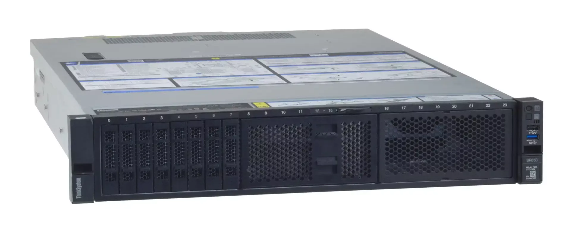 Server Lenovo ThinkSystem SR650, 8 Bay 2.5 inch, 2 Procesoare Intel 10 Core Xeon Silver 4210 2.2 GHz up to 3.2 GHz, 64 GB DDR4 ECC, 4 x 960 GB SSD ENTERPRISE, 4 Ani Garantie - imaginea 1
